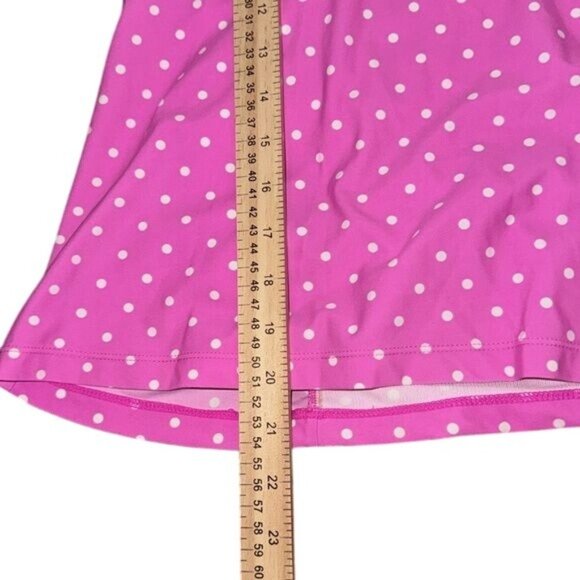 Pink Polka Dot Tankini Swim Top CATALINA Plus Size 2X 18W-20W Adjustable Straps - Picture 5 of 7